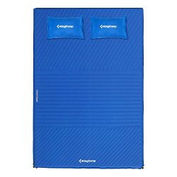 KingCamp TRIPLE ZONE Comfort Double Self Inflating 75D Micro Brushed Sleeping Pad Mattress with  ...