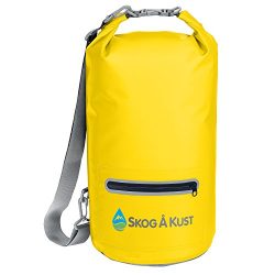 Såk Gear DrySak Waterproof Dry Bag with Exterior Zip Pocket, Shoulder strap and Reflective Trim, ...