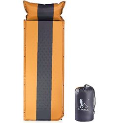 RUNACC Camping Sleeping Pad Camping Mattress Self-inflation Sleeping Mats for Family, Attached P ...