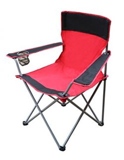 CORAL CASTLE Folding Camping Chair (Red/Black)