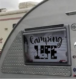 Camping LIFE Decal Sticker Vehicle Car Truck Window Wall Laptop Wall Cooler – Choose Size  ...