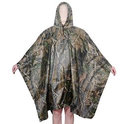 Aircee (TM Camouflage Military Emergency Raincoat Waterproof Poncho Packable Rainwear, Can be Us ...