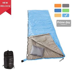 RUBEDER Sleeping Bag – Lightweight Portable, Waterproof, Comfort With Compression Sack  ...