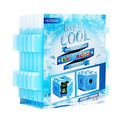 OICEPACK Ice Packs For Lunch Box Blue,Coolers Reusable Ice Pack,Freezer Ice Packs For Coolers,Sm ...