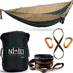 Double Camping Hammock – Portable Two Person Parachute Hammock for Outdoor Hanging. Heavy  ...