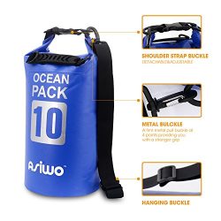 Asiwo Dry bag,Waterproof bags,Roll Top Dry Compression Sack Keeps Gear Dry for kayaking,adventur ...