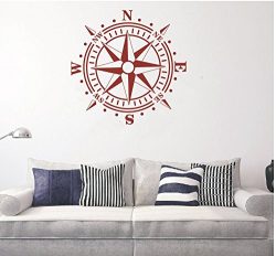 Wall Decal Removable Nautical Compass Kids Boys Room Decor Vinyl Wall Sticker Carving Children B ...