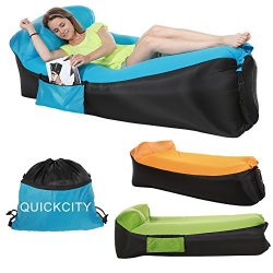 Quickcity Inflatable Lounger NEWEST 3.0 Air Couch Cooler Sofa Air Mattress Camping Chair Portabl ...