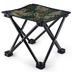 Poit Mini Folding Camping Stool Chair, Portable Camping Fishing Chair, Up to 441lbs Weight Capacity