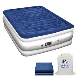 Kasonic Air Mattress Queen Size – Inflatable Airbed with Free Fitted Sheet & Carry Bag ...