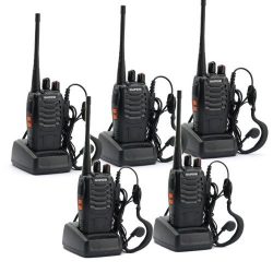 5 Pack BaoFeng BF-888S Portable Handheld 2-way Ham Radio with Original Earpieces + Baofeng Progr ...