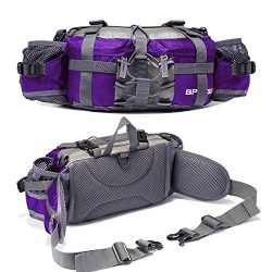 YUOTO Outdoor Fanny Pack Hiking Camping Cycling Hunting Fishing Waist Pack 2 Water Bottle Holder ...