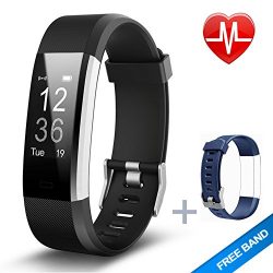 Lintelek Fitness Tracker, Heart Rate Monitor Activity Tracker with Connected GPS Tracker, Step C ...