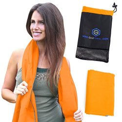 Microfiber Quick Dry Travel Towel Best Lightweight & Sports Towel for Beach, Fitness, Gym, Y ...