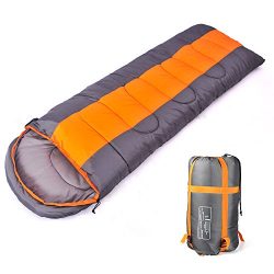 Sleeping bag, packable backpacking sleeping bags with ultralight lightweight, 2 bags spliced as  ...