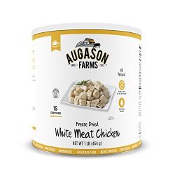 Augason Farms Freeze Dried Chicken Breast Chunks 1 lb No. 10 Can