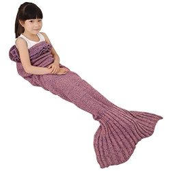 Kpblis Warm and Soft Mermaid Tail Blanket diffenrent Colors Mermaid Blanket for Kids and Adult(P ...