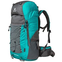 Coreal 50L Hiking Backpack Camping Rucksack Trekking Daypack Climbing Bag Cyan