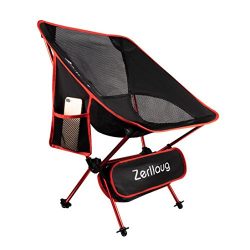 Zerllaug Folding Camping Chair, Lightweight Portable Backpacking Chair for Outdoor, Heavy Duty 2 ...