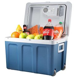 K-box Electric Cooler and Warmer for Car and Home with Wheels – 48 Quart (45 Liter) – ...