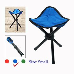 TOGRAND Foldable Portable Tripod Stool Folding Chair for Outdoor Activities,Such as Fishing, Cam ...