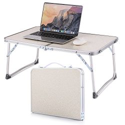 ANCHEER Foldable Laptop Desk for Bed Sofa, Breakfast Serving Bed Tray, Portable Camping Picnic T ...