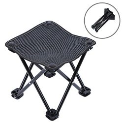 Mini Portable Folding Stool, Outdoor Folding Chair for Camping, Picnic, Fishing, Travel, Hiking, ...