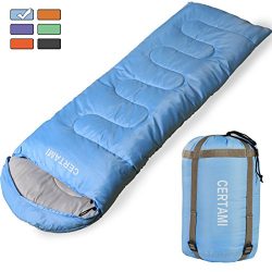 CERTAMI Sleeping Bag -Envelope Lightweight Portable Waterproof,for Adult 3 Season Outdoor Campin ...