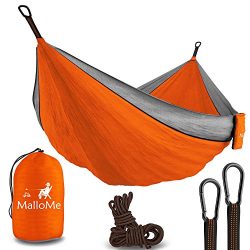 MalloMe Double Portable Camping Hammock – 27 Colors – Heavy Duty Tree Straps Include ...