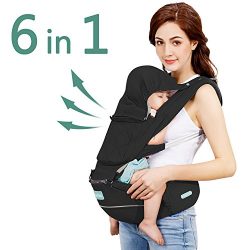 Windsleeping Toddler Baby Carrier with Hood for All Seasons,6-in-1 Ways to Carry,Hip Seat Carrie ...