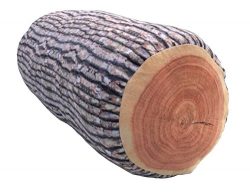 LARGEST LOG PILLOW!! Soft 3D Wood Log Decorative Throw Pillow for Home & Travel. Realistic N ...