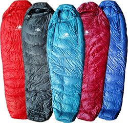 Hyke & Byke Down Sleeping Bag for Backpacking – Shavano 32 Degree F Ultralight, Ultra Compac ...