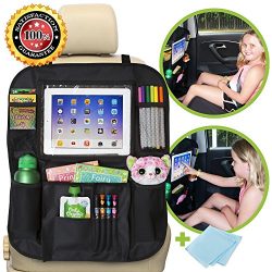 Car Backseat Organizer for Kids with iPad & Tablet Holder, Storage for Toys, Wipes & Bot ...