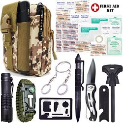 Everlit Emergency Survival Kit 35-In-1 Molle Tool Pouch, Tactical Outdoor Gears, First Aid Suppl ...