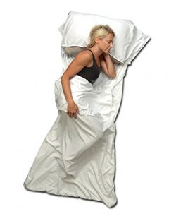 Travel Sheet and Sleeping Bag Liner Use as a Lightweight Sleep Sack