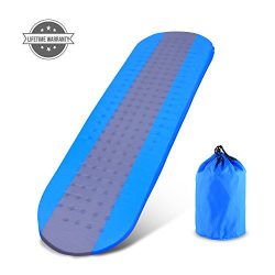 OUTCAMER Sleeping Pad with Attached Pillow, Self Inflating Sleeping Pad, Lightweight Inflatable  ...