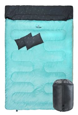 Teton Sports Cascade Double Sleeping Bag; Queen Size Sleeping Bag for Backpacking, Camping, Hiki ...