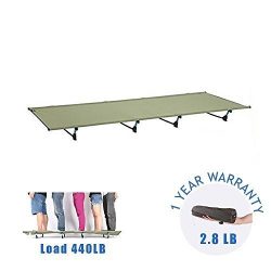 DESERT WALKER Camping Cots, Outdoor Bed Ultra lightweight Bed portable cot Free Storage Bag Incl ...