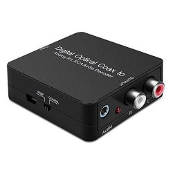 CE Compass Digital SPDIF / Coaxial to Analog L/R RCA Audio Decoder w/ 3.5mm Headphone Jack