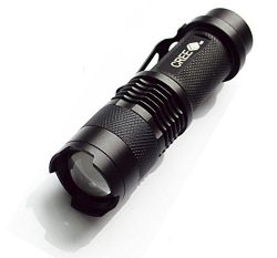 VBS Handheld Super Bright LED Mini Flashlight High Lumen with 3 Modes and Zoomable for Emergency ...