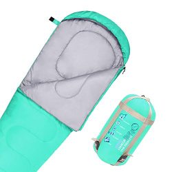 JBM Mummy Sleeping Bag 3 Season 60℉/15℃ Twin Single Water Resistant and Repellent Insulated Slee ...