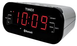 Timex T332S Bluetooth Dual Alarm Radio Alarm Clock, Black