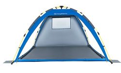KingCamp Beach Sun Shelter UPF 50+ Family Camping Tent for 4-Person with Detachable Three Side W ...