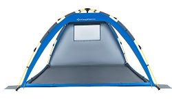 KingCamp Beach Sun Shelter UPF 50+ Family Camping Tent for 4-Person with Detachable Three Side W ...