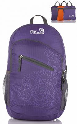 Outlander Packable Handy Lightweight Travel Hiking Backpack Daypack-Purple-L