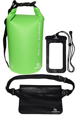 Freegrace Waterproof Dry Bags Set Of 3 By Dry Bag With 2 Zip Lock Seals & Detachable Shoulde ...