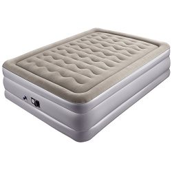 Sable Air Mattress, Raised Inflatable Airbed with Built-in Electric Pump and Storage Bag, Height ...