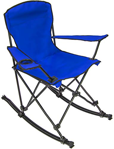 Sorbus Quad Rocking Chair with Cup Holder Cooler, Foldable Frame, and Portable Carry Bag, Reclin ...