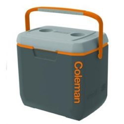 Coleman Xtreme Cooler, 28-Quart, Dark Gray/Orange/Light Gray Overmold