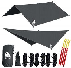 Chill Gorilla 10×10 Hammock Waterproof Rain Fly Tent Tarp 170″ Centerline. Ripstop Ny ...